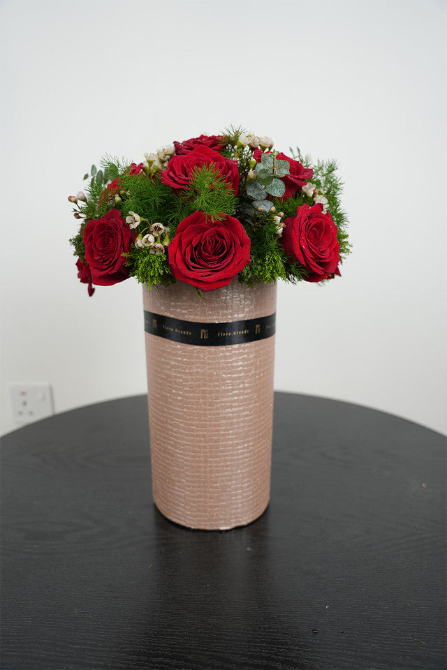 Scarlet Serenity Rose Arrangement