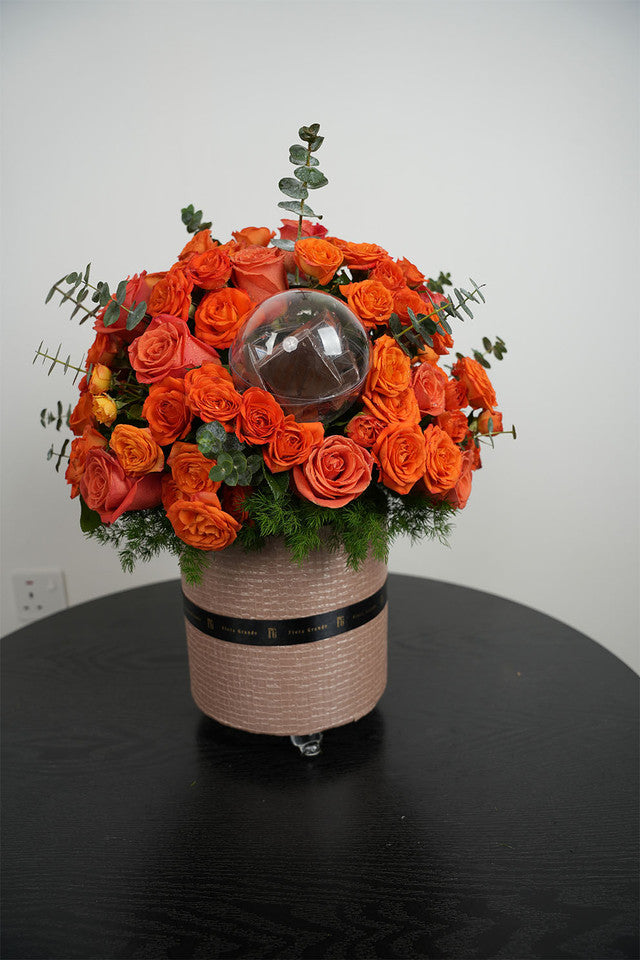 Tangerine Truffle Rose Arrangement