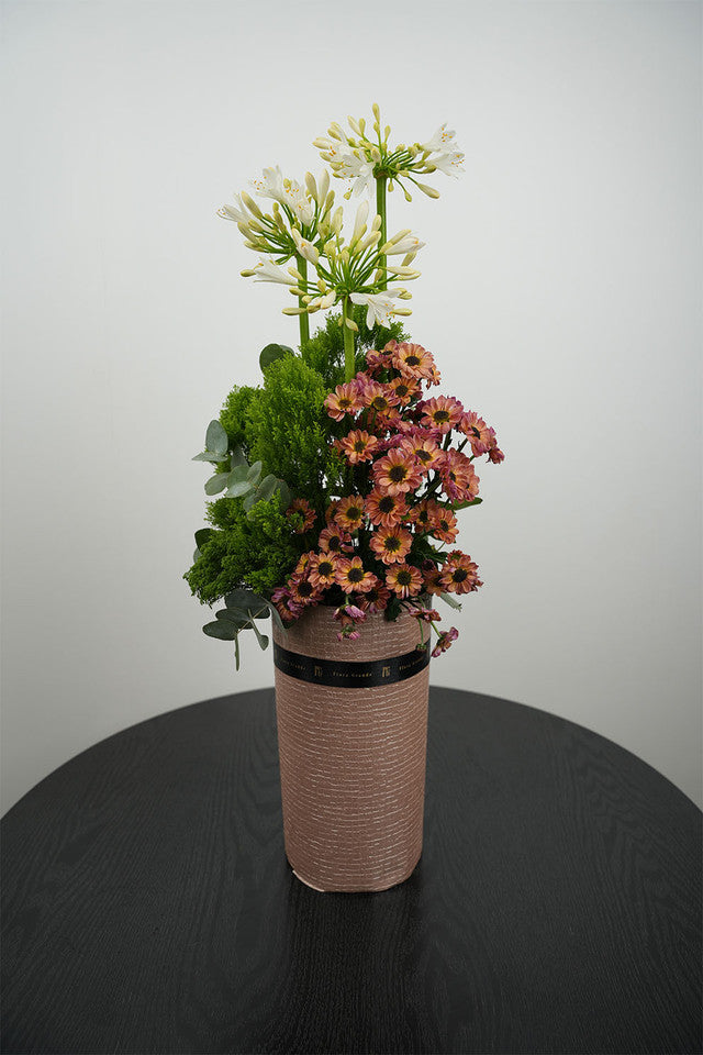 White Agapanthus & Daisy Garden Arrangement