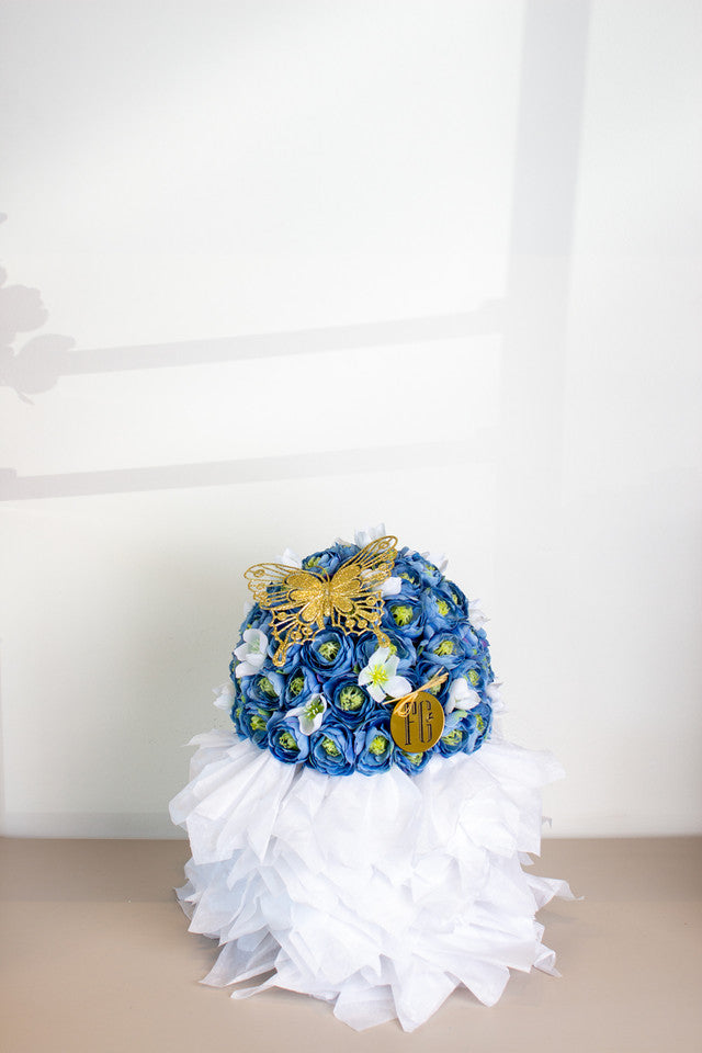 Blue Butterfly Blossom Dome (Artificial)