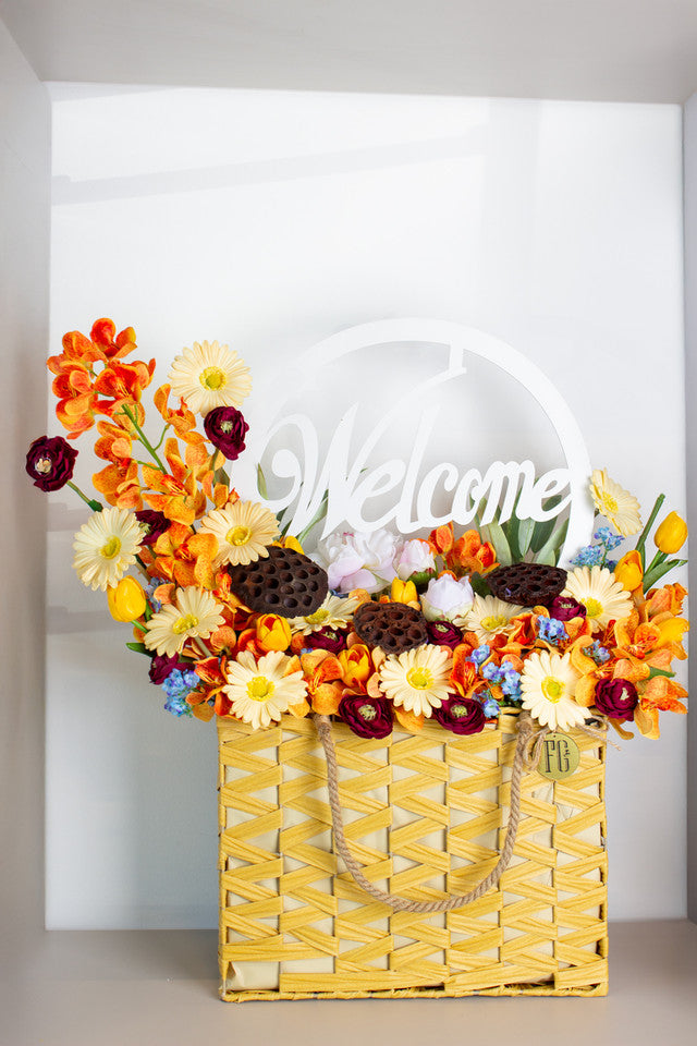 Welcome Basket Blooms (Artificial)